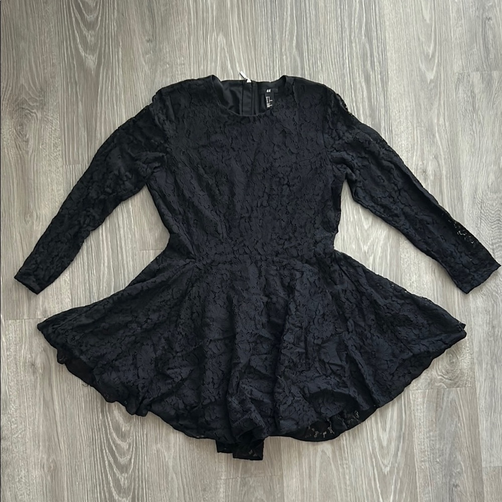 H&M Black Floral Lace Dress